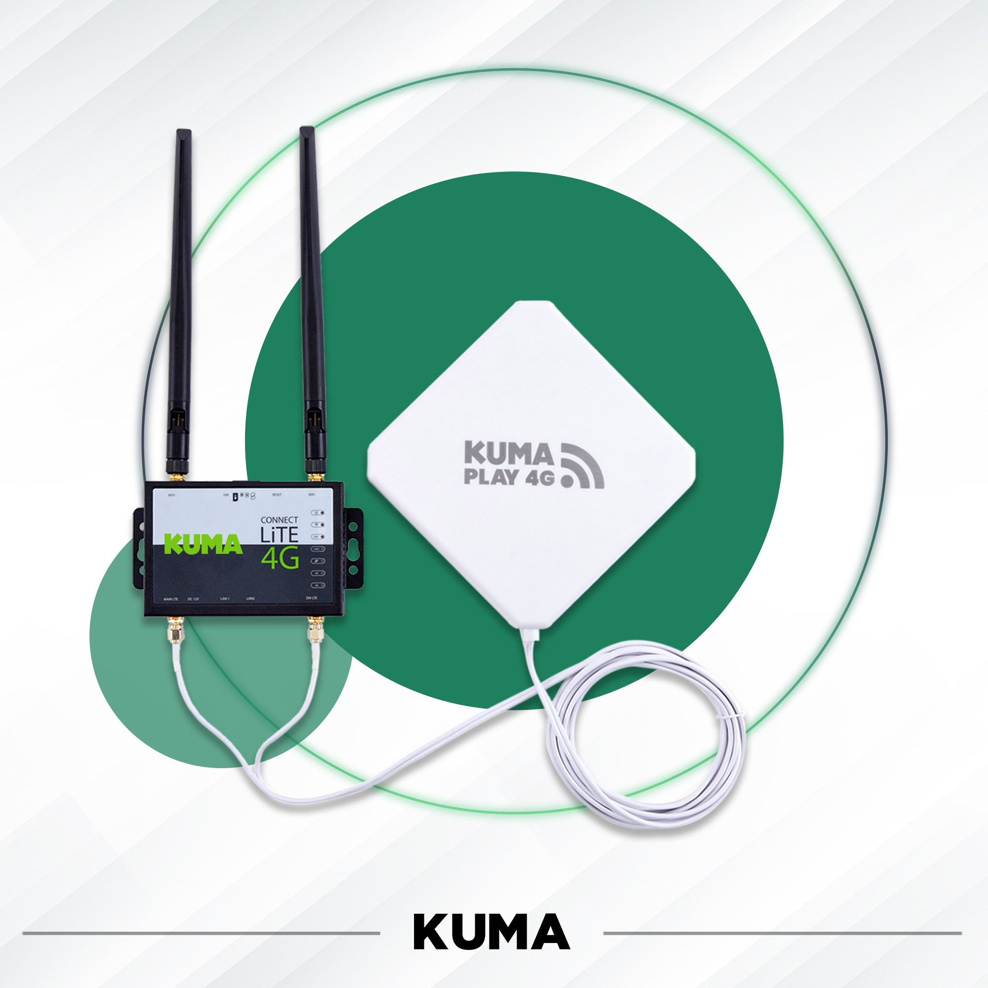 KUMA CONNECT PLAY - 4G WLAN Router mit MiMo PLAY Innenantenne